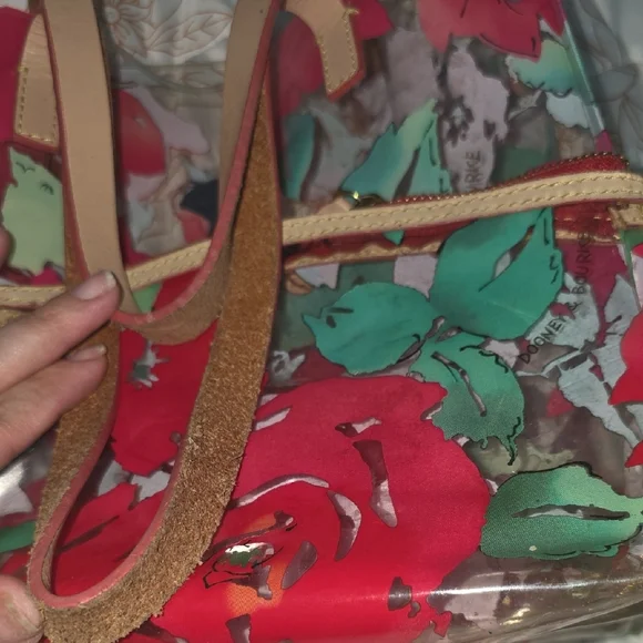 Dooney & Bourke Vibrant Floral Transparent Tote And A Small Makeup - Picture 7 of 7